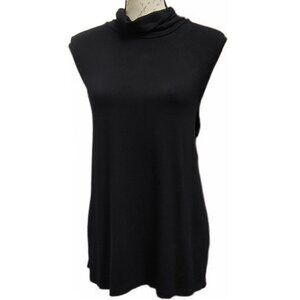 Lauren Ralph Lauren 2X Plus Size Black Sleeveless Knit Turtle Neck Top Capsule